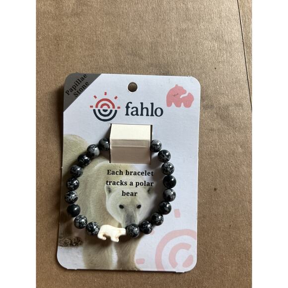 Fahlo Animal Tracking Bracelet Polar Bear Papillae Stone Brand New - Picture 1 of 1